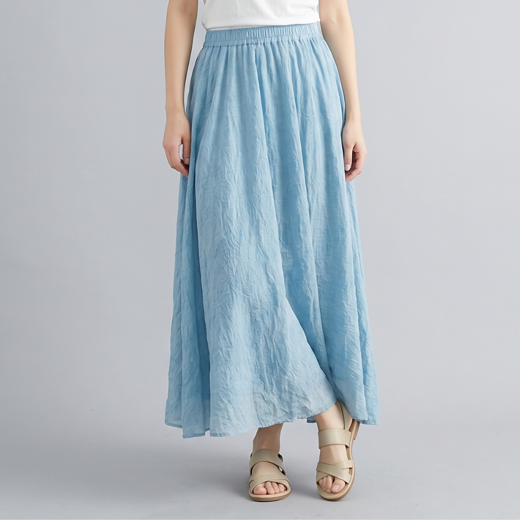 Barbara | Women's Maxi Skirt with Elastic Waist – Light Flared Fit for Everyday Wear