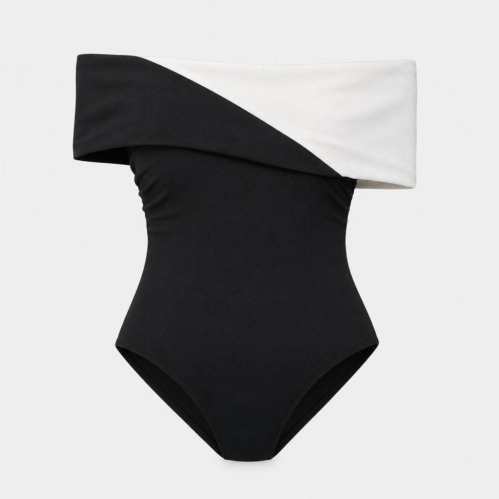 Oliwia | Women's One-Piece Swimsuit – Elegant Off-Shoulder Design