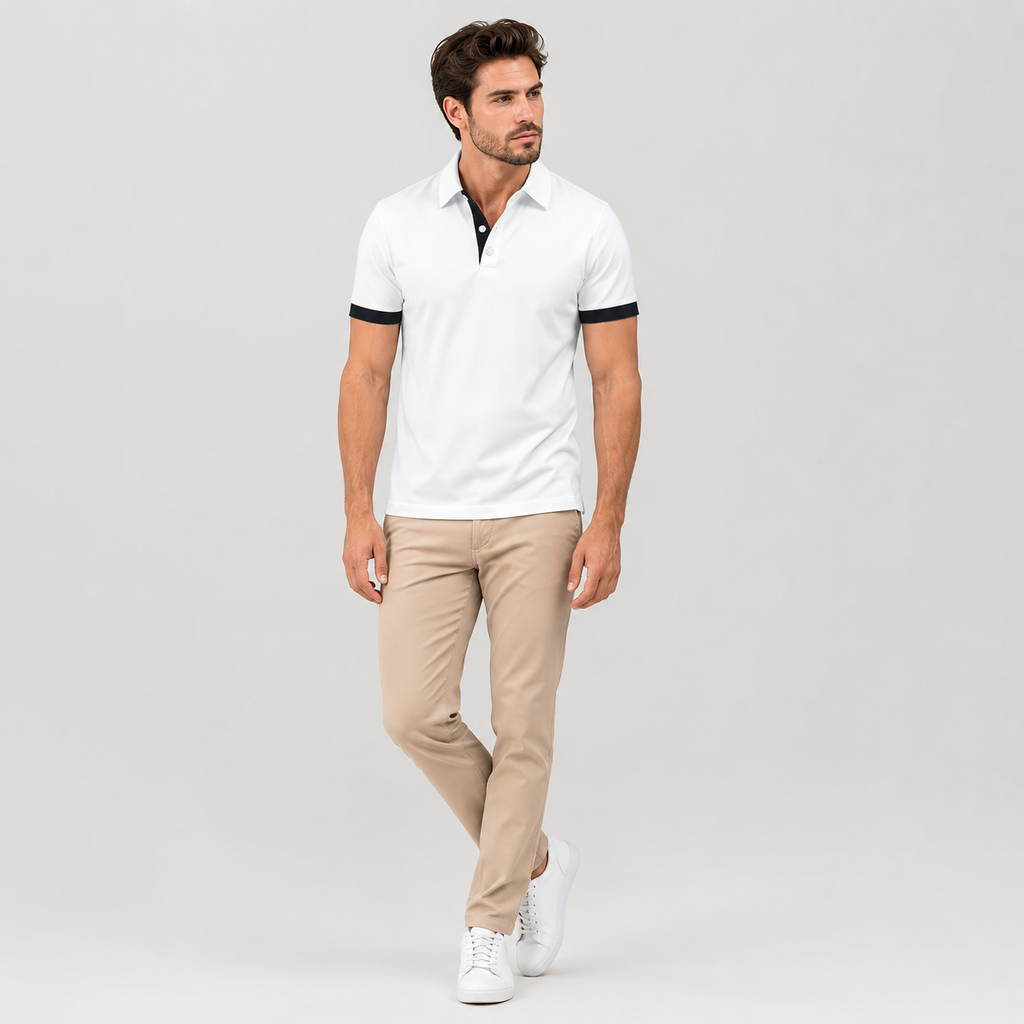 Leonel | Men's Polo Shirt – Classic Contrast Style