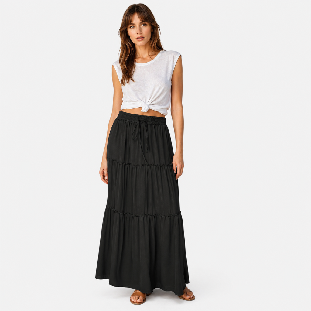Lena | Women's Long Skirt – Flowy Style with Ruffles