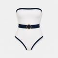 Hanna | Women's One-Piece Swimsuit – Elegant Beach Look with Belt