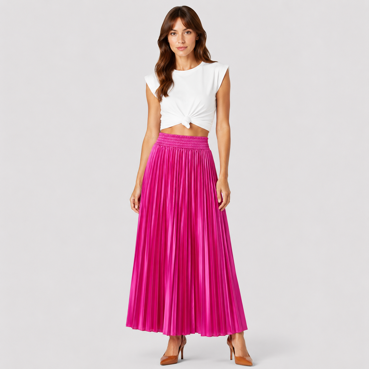 Klara | Women's Long Skirt – Pleated Design with an Elegant Cut