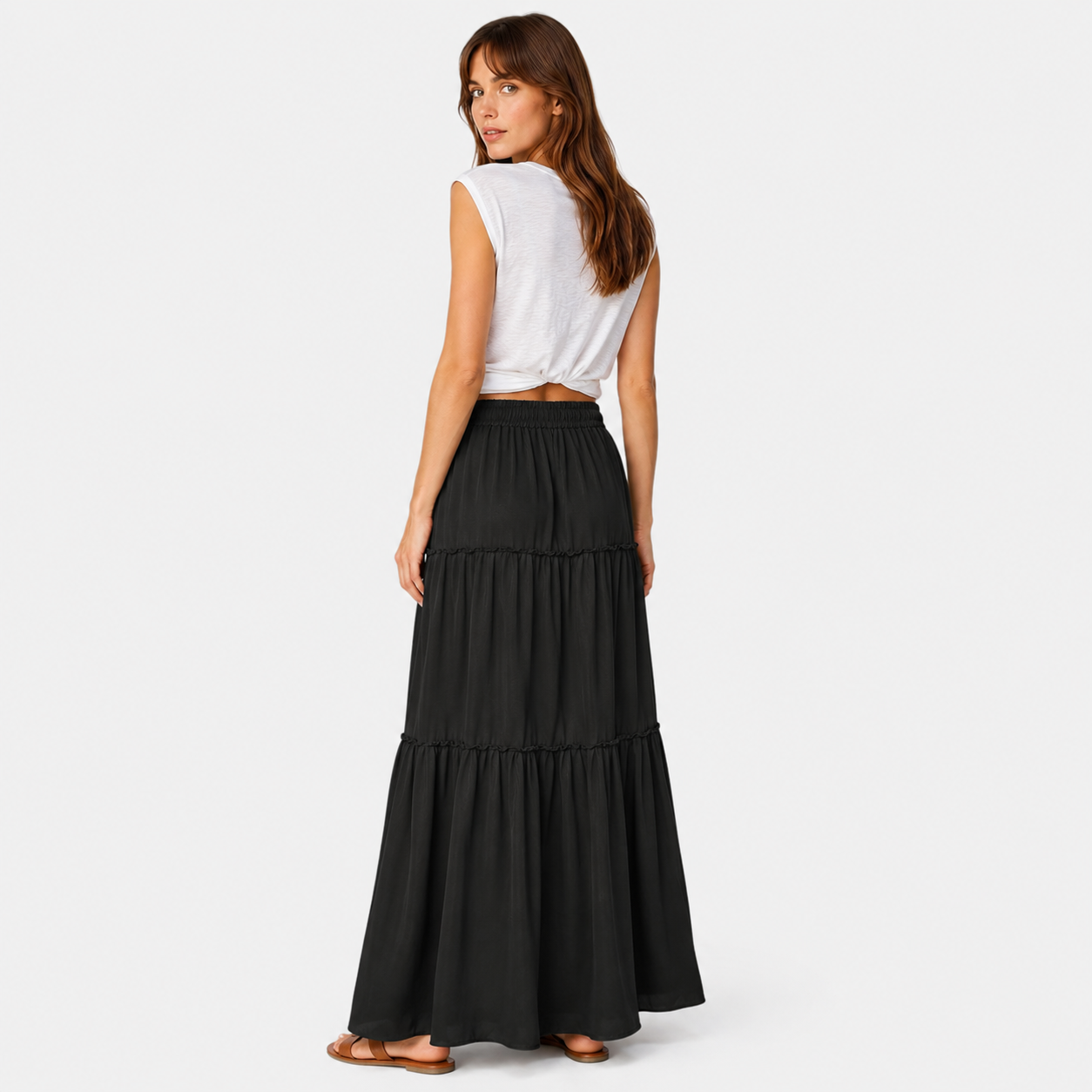 Lena | Women's Long Skirt – Flowy Style with Ruffles