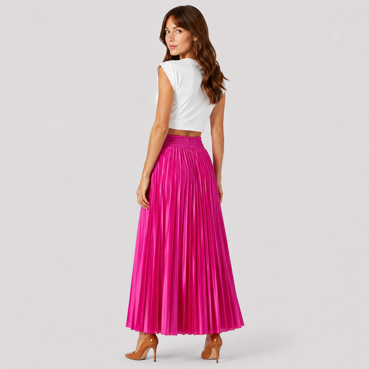 Klara | Women's Long Skirt – Pleated Design with an Elegant Cut