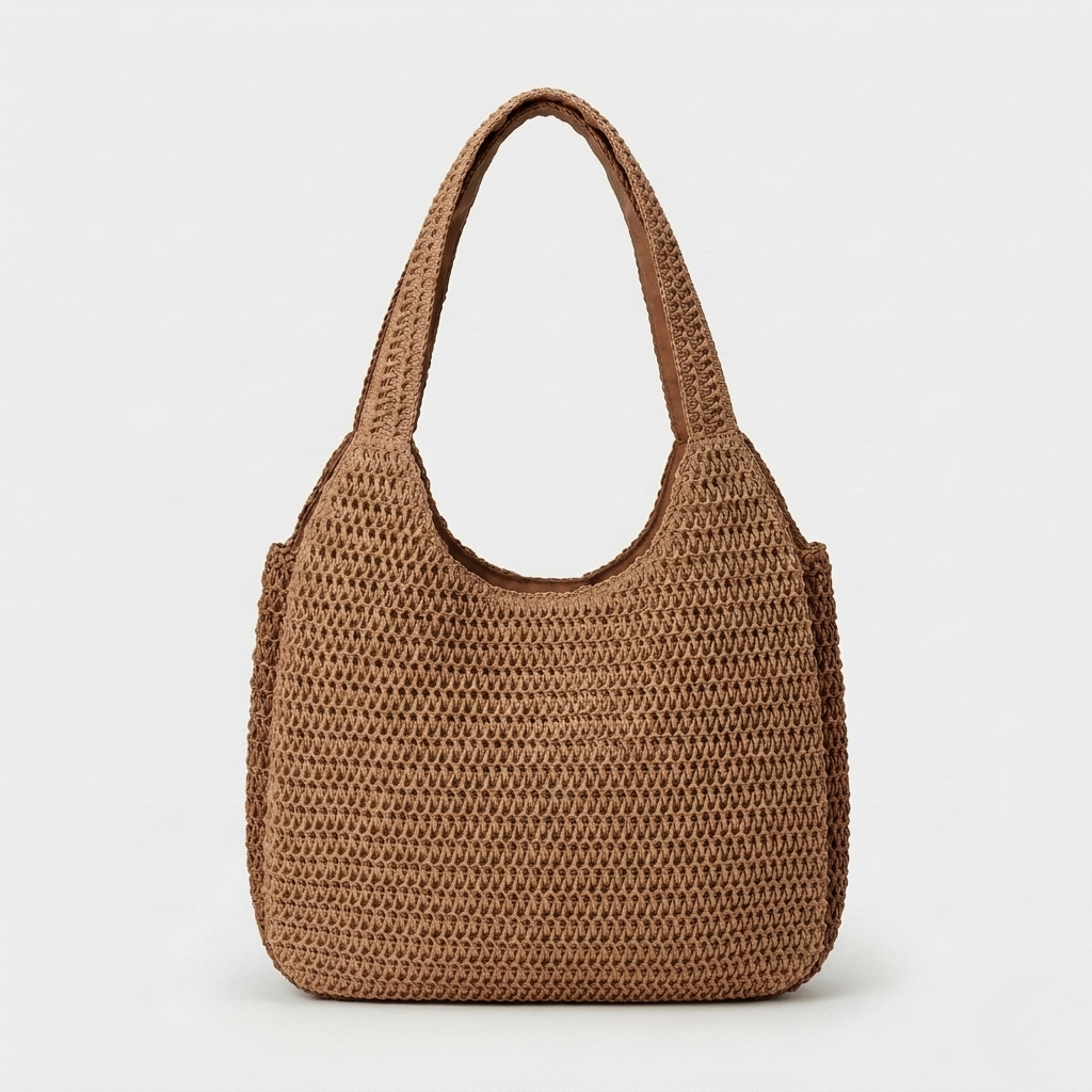 Nika | Women's Woven Shoulder Bag – Boho Crochet Handbag