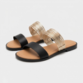 Halina | Women's Slides with Decorative Straps – Open Toe and Slip-On Design