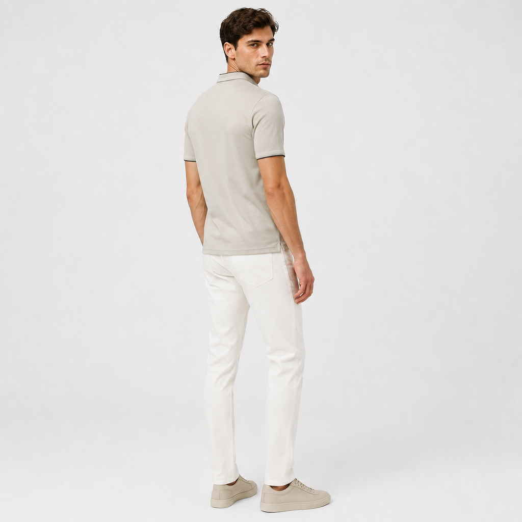 Marek | Men's Polo Shirt – Minimalist Stand-Up Collar Design