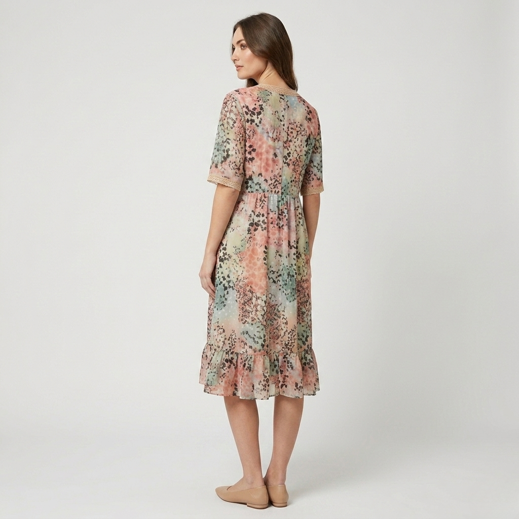 Zofia | Women's Dress – Flowy Maxi Dress with V-Neck