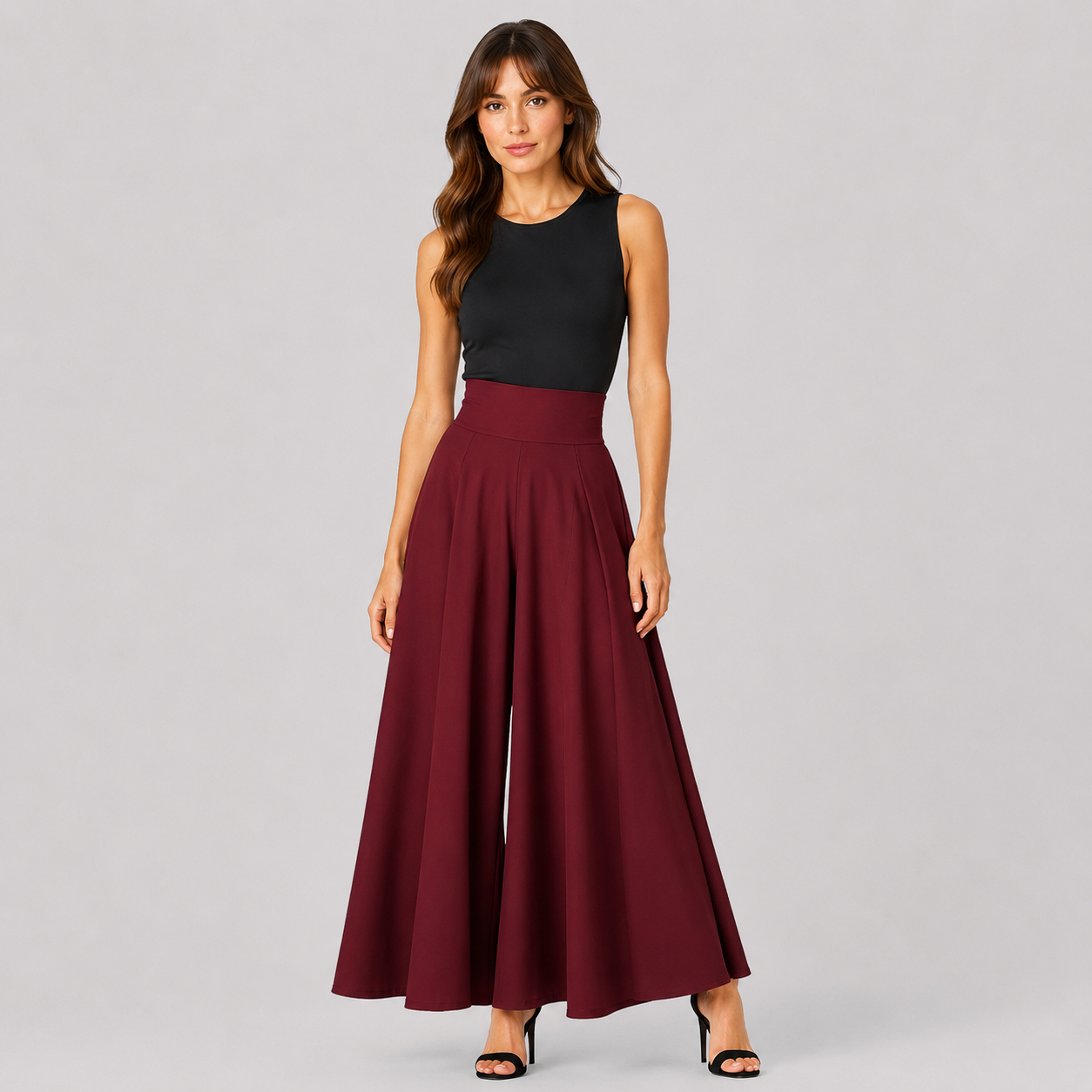 Olivia | Women's Long Skirt – Flared Style with High Waist