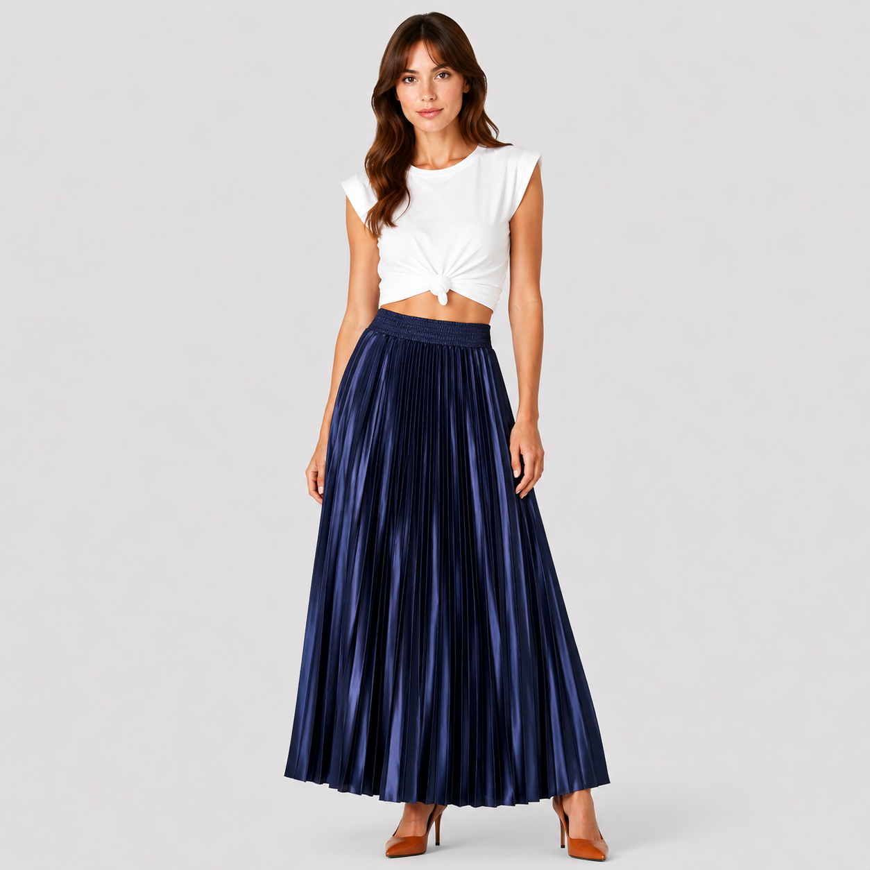 Klara | Women's Long Skirt – Pleated Design with an Elegant Cut
