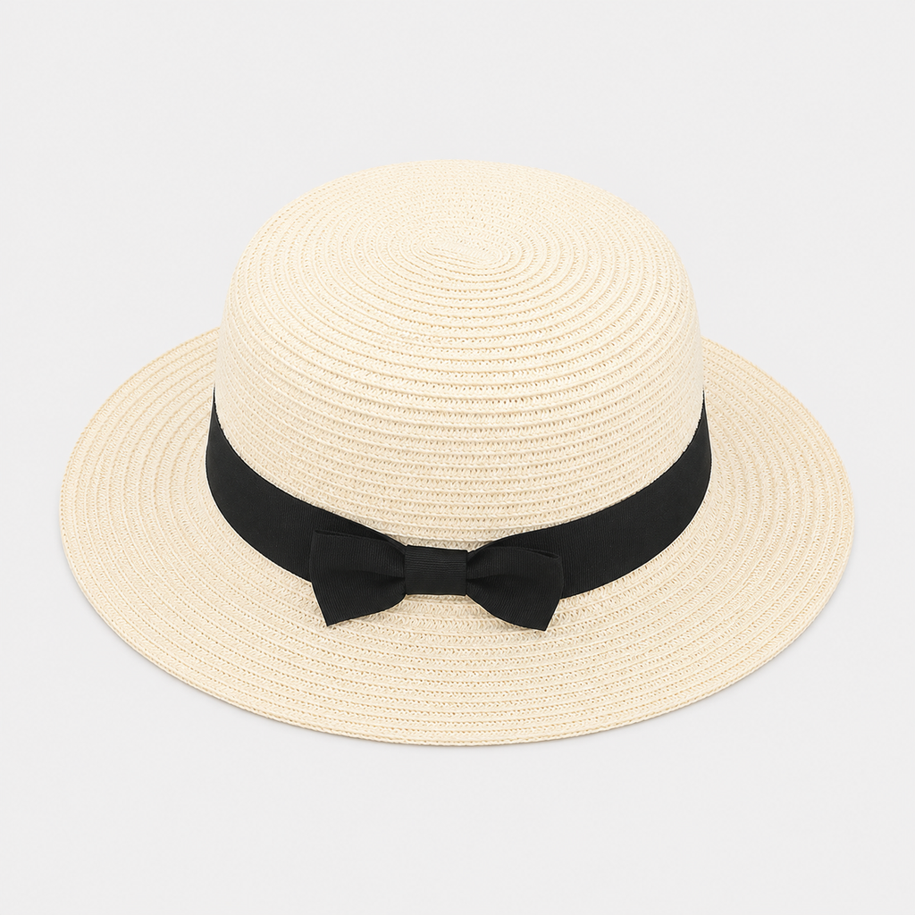Iwona | Women's Beach Hat – Elegant Bow and Sun Protection