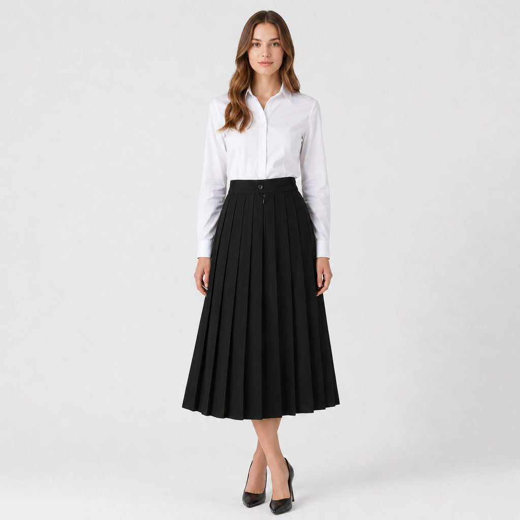 Nora | Women's Long Skirt – Elegant Pleated Style