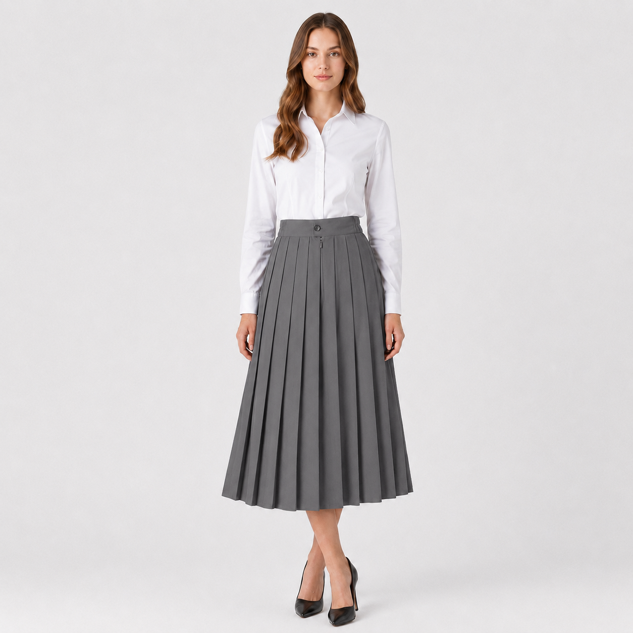 Nora | Women's Long Skirt – Elegant Pleated Style