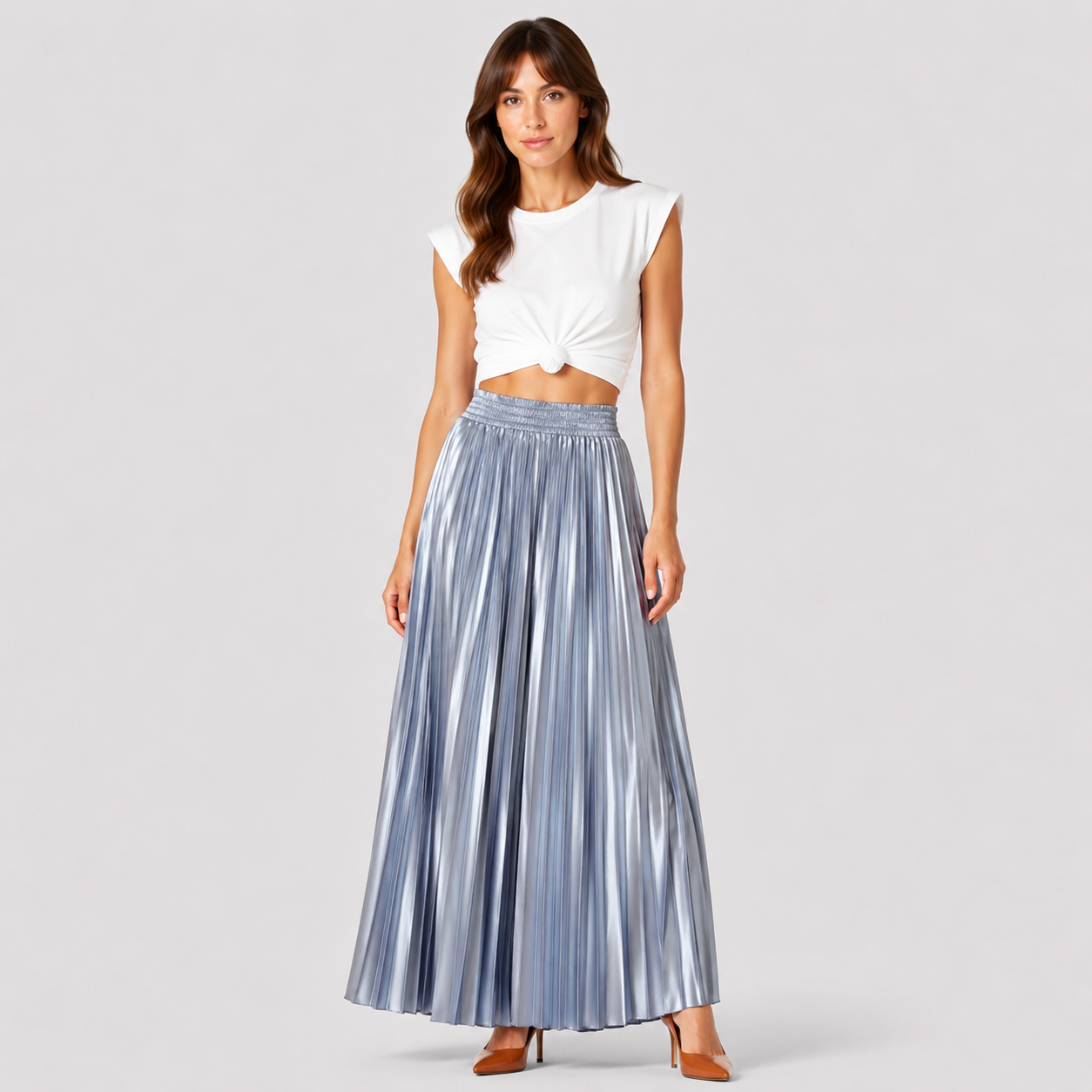 Klara | Women's Long Skirt – Pleated Design with an Elegant Cut