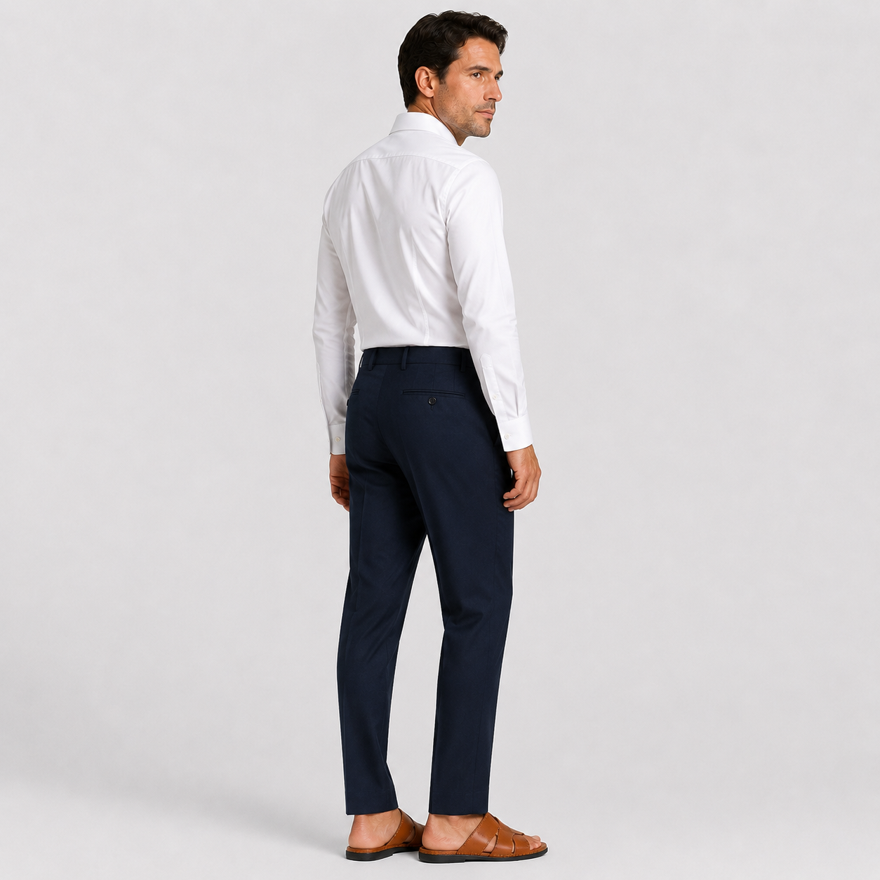 Jakub | Men's Leather Slides – Classic Comfortable Casual Footwear
