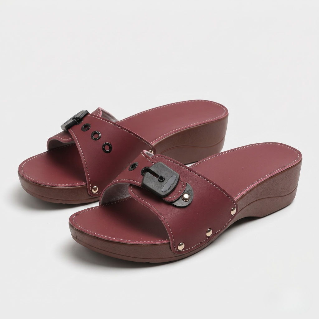 Marta | Women's Wedge Sandals – Adjustable Buckle Strap and Open Toe