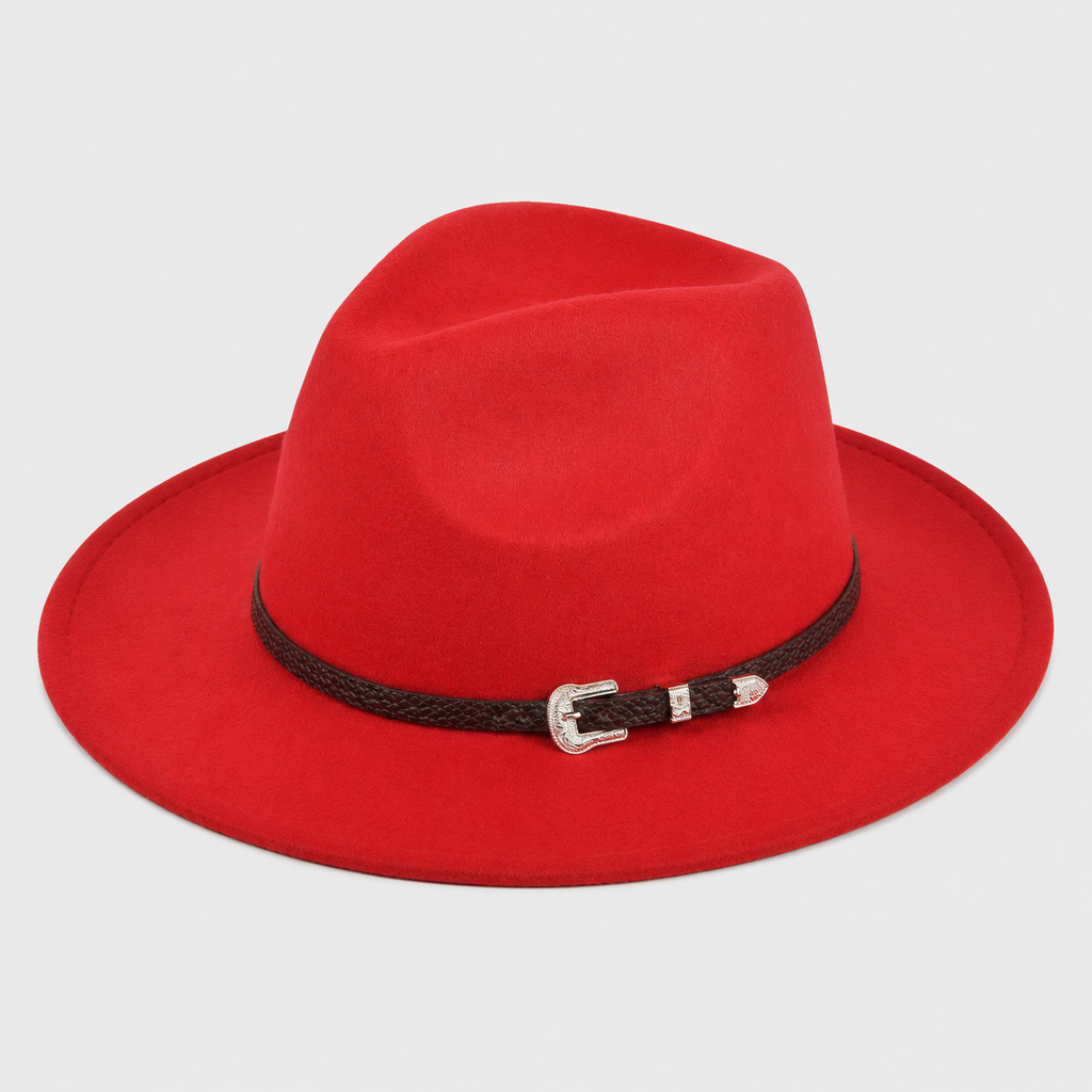 Arek | Men's Jazz Hat – Elegant Felt Style with Decorative Strap