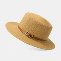 Łucja | Women's Straw Hat with Decorative Buckle – Elegance and Sun Protection