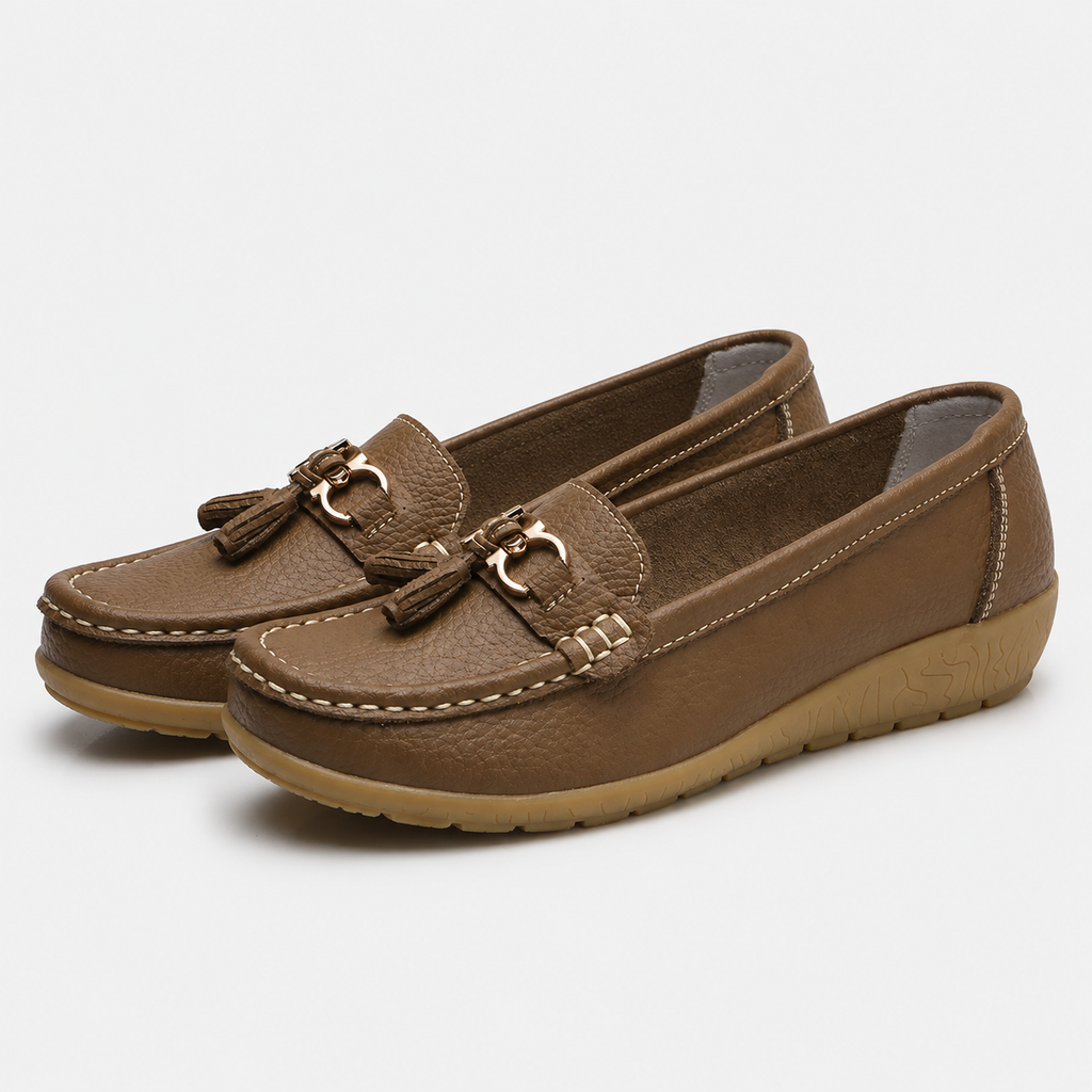 Elena | Women's Loafers with Decorative Fringe – Elegant Casual Shoes