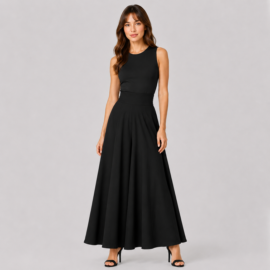 Olivia | Women's Long Skirt – Flared Style with High Waist