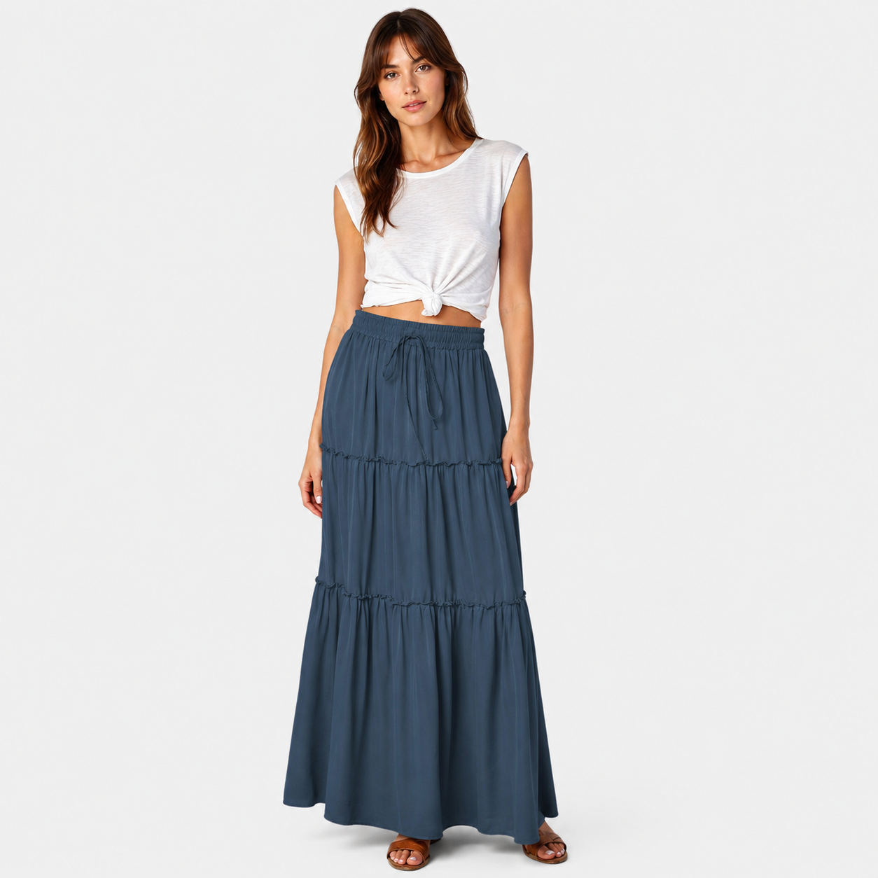 Lena | Women's Long Skirt – Flowy Style with Ruffles