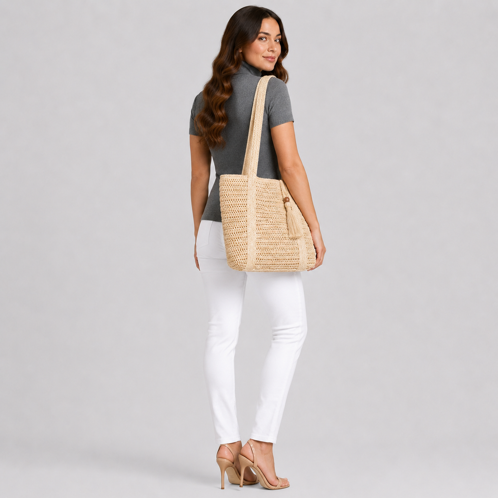 Karolina | Women's Woven Handbag – Lightweight Shoulder Bag
