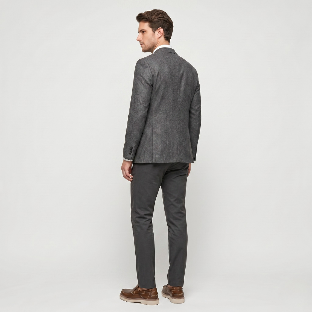 Albin | Men's Slip-On Loafers – Contrast Sole and Everyday Comfort