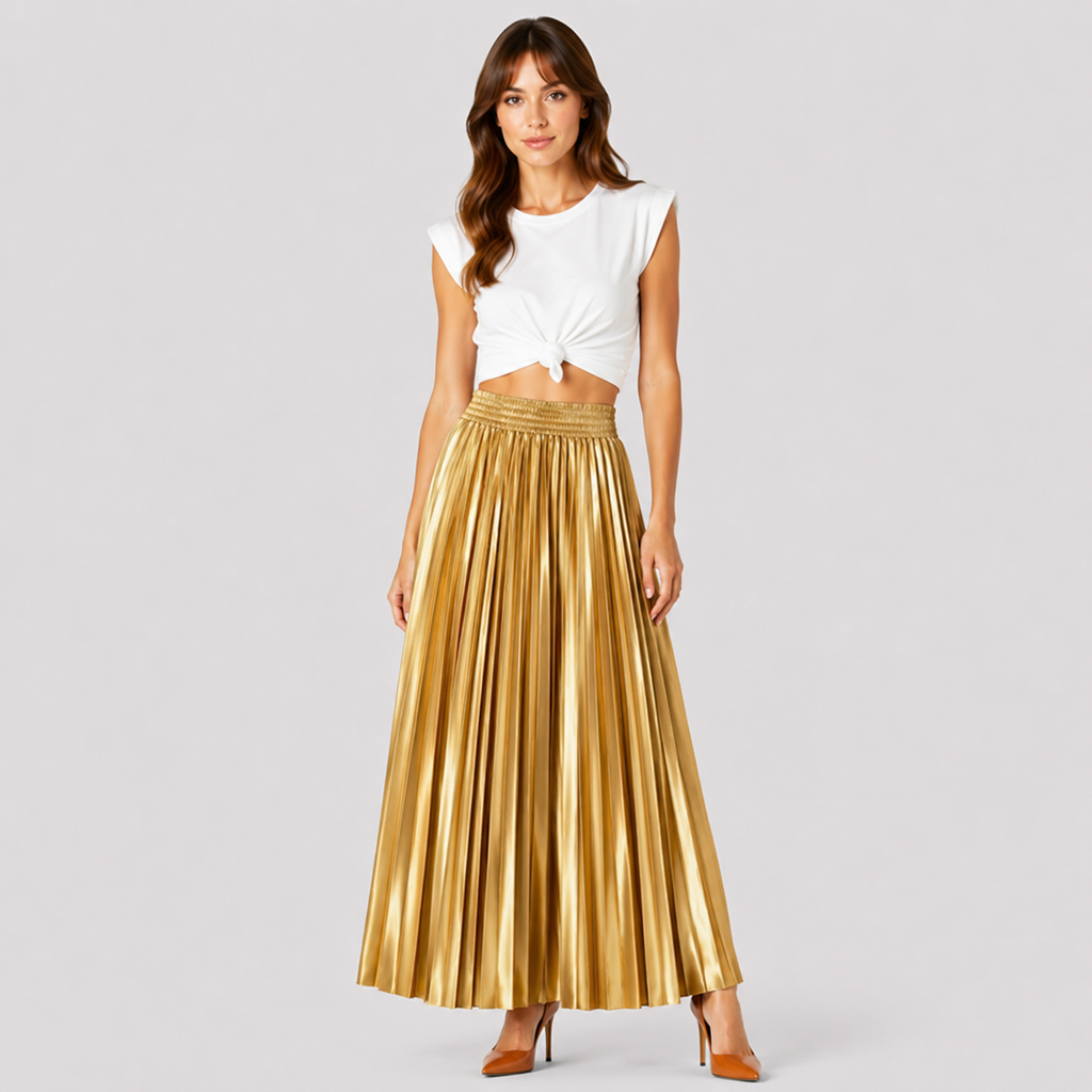 Klara | Women's Long Skirt – Pleated Design with an Elegant Cut