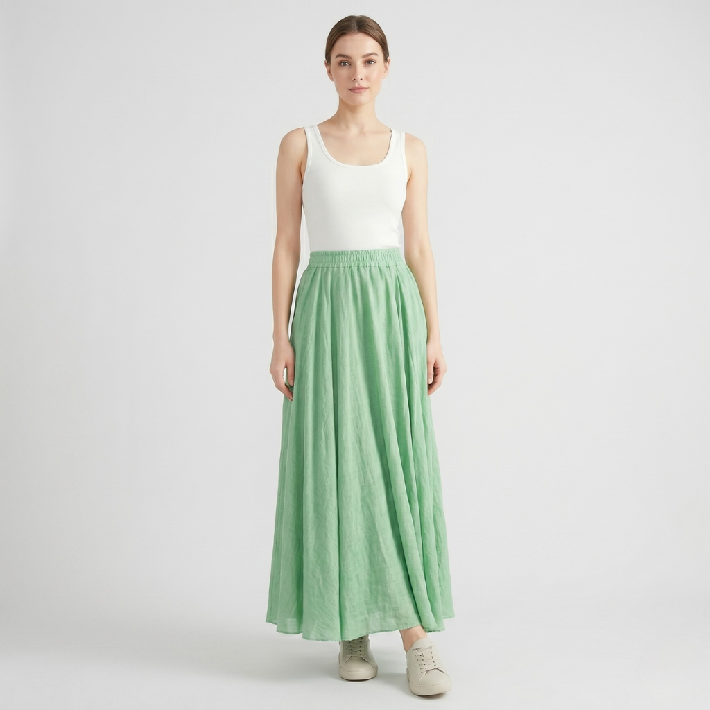 Barbara | Women's Maxi Skirt with Elastic Waist – Light Flared Fit for Everyday Wear