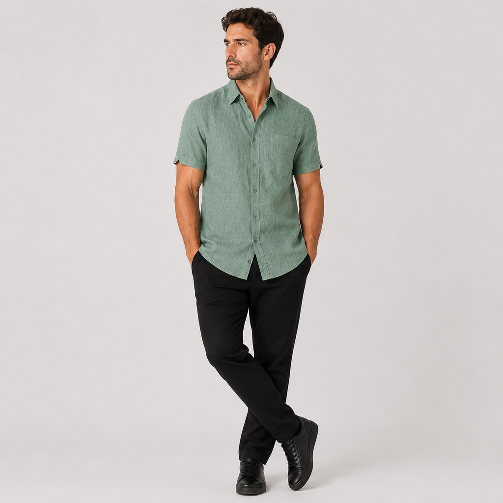 Oskar | Men's Bamboo Blend Polo Shirt – Lightweight Breathable Elegance