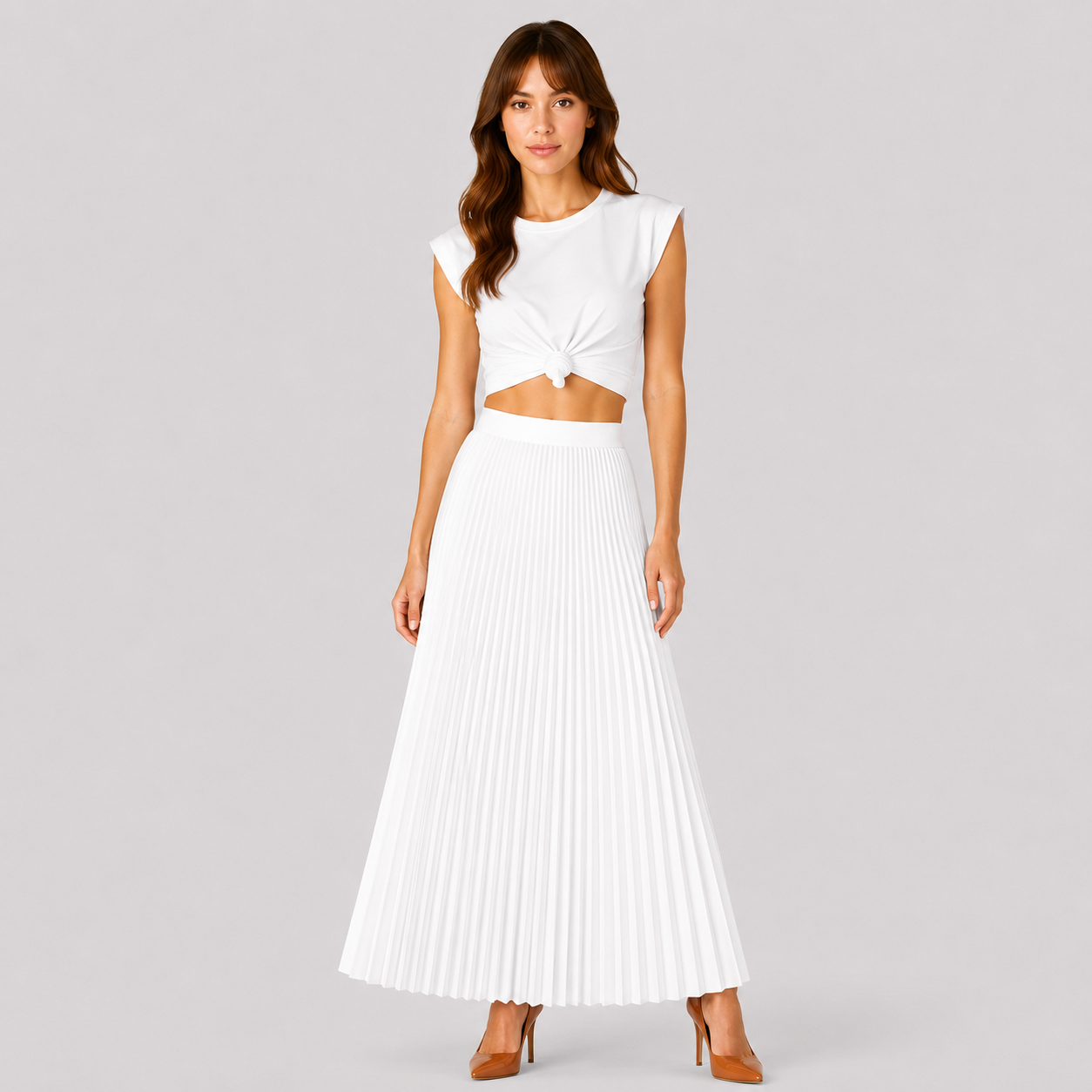 Nadia | Women's Long Skirt – Pleated Classic-Cut Design