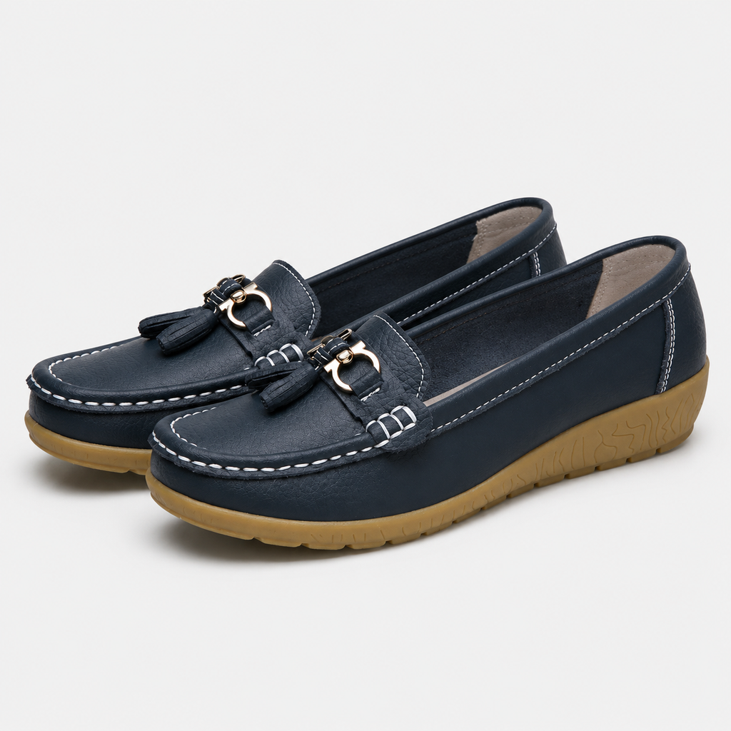 Elena | Women's Loafers with Decorative Fringe – Elegant Casual Shoes