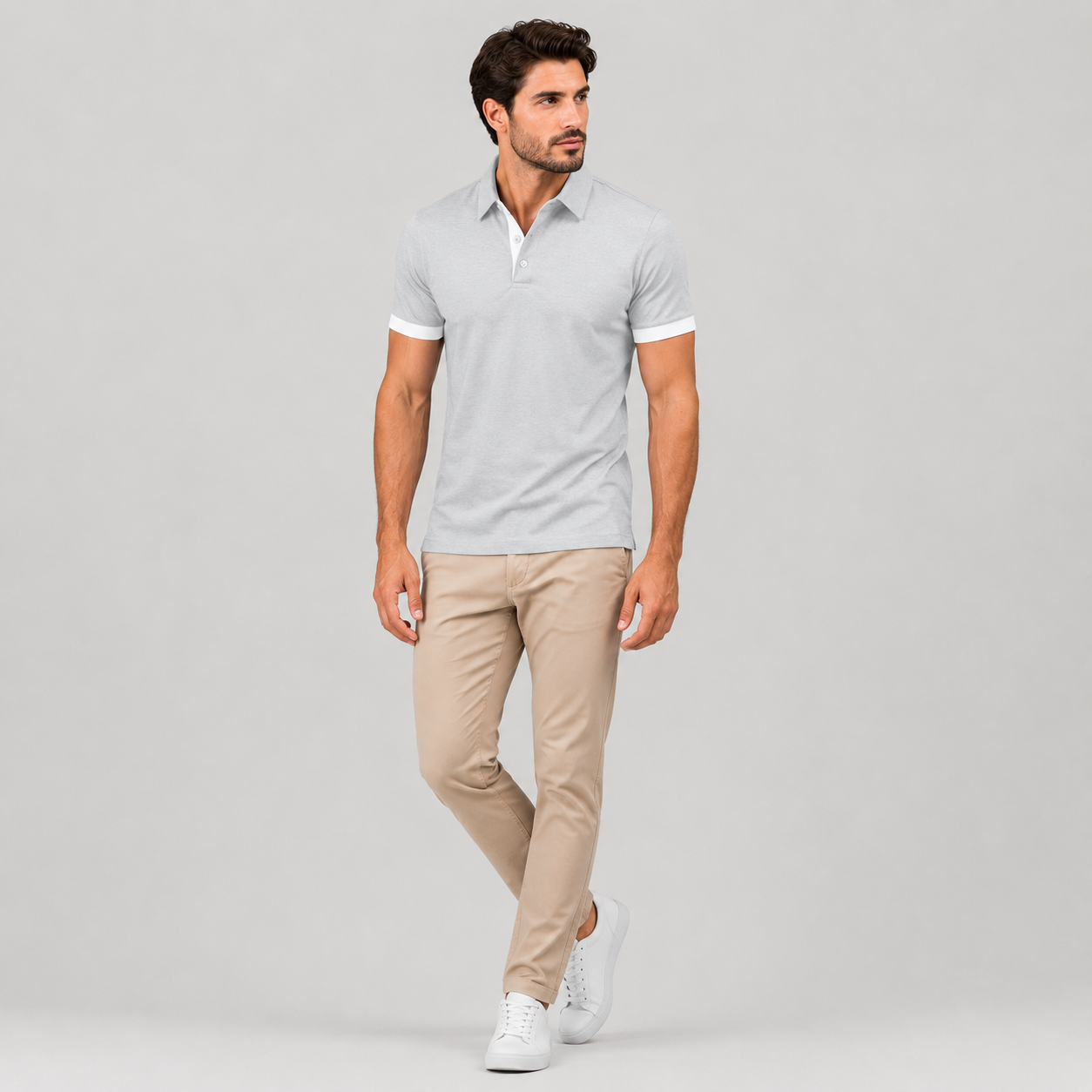 Leonel | Men's Polo Shirt – Classic Contrast Style