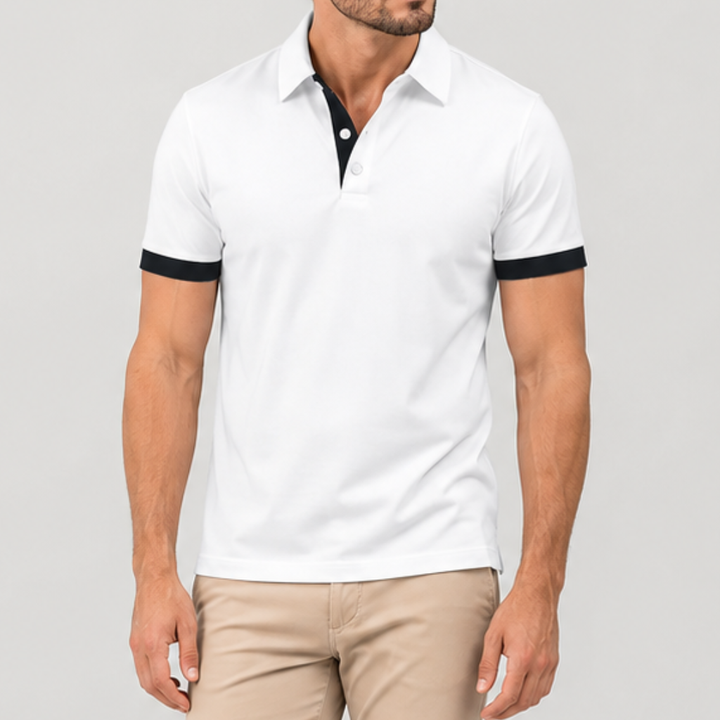 Leonel | Men's Polo Shirt – Classic Contrast Style