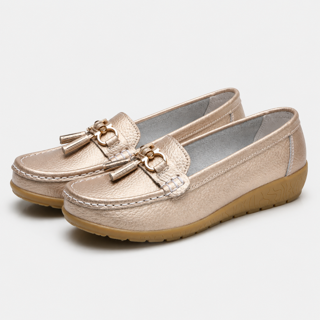 Elena | Women's Loafers with Decorative Fringe – Elegant Casual Shoes