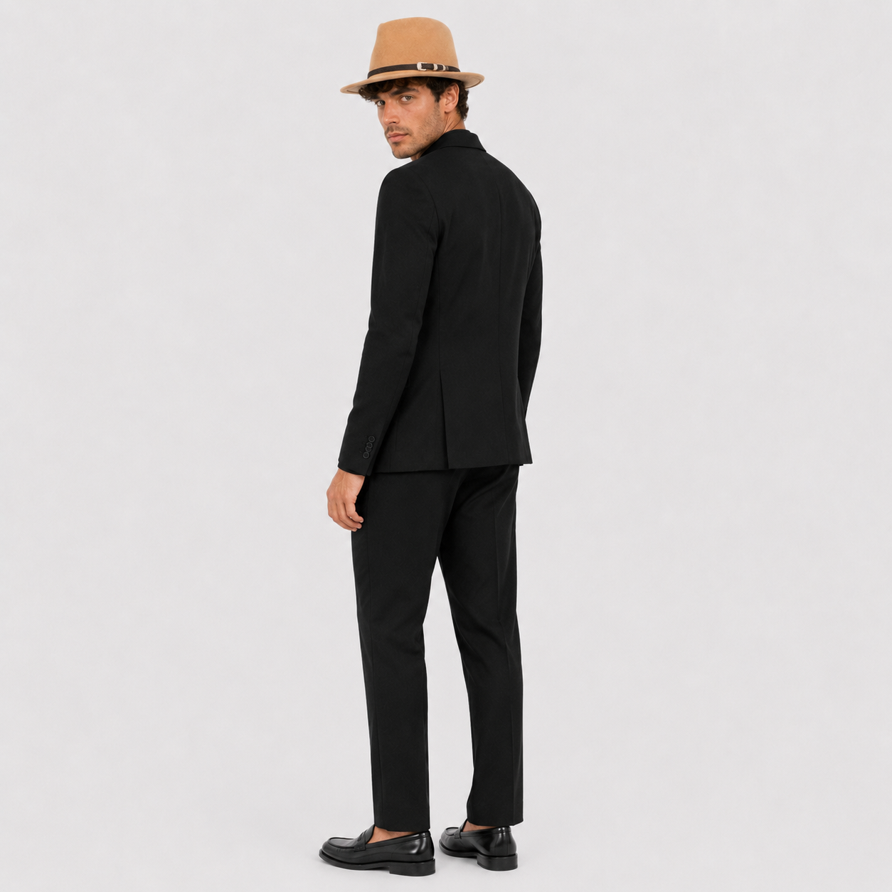 Arek | Men's Jazz Hat – Elegant Felt Style with Decorative Strap