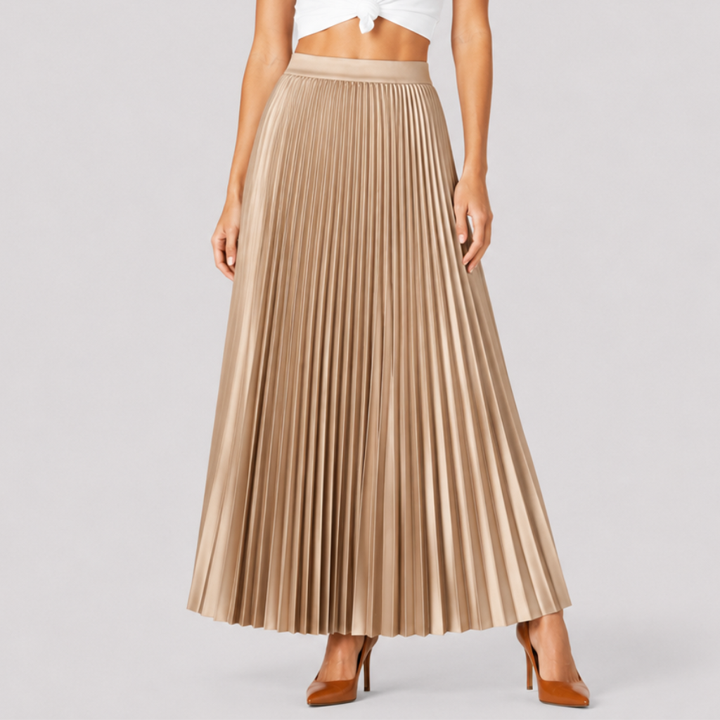 Nadia | Women's Long Skirt – Pleated Classic-Cut Design