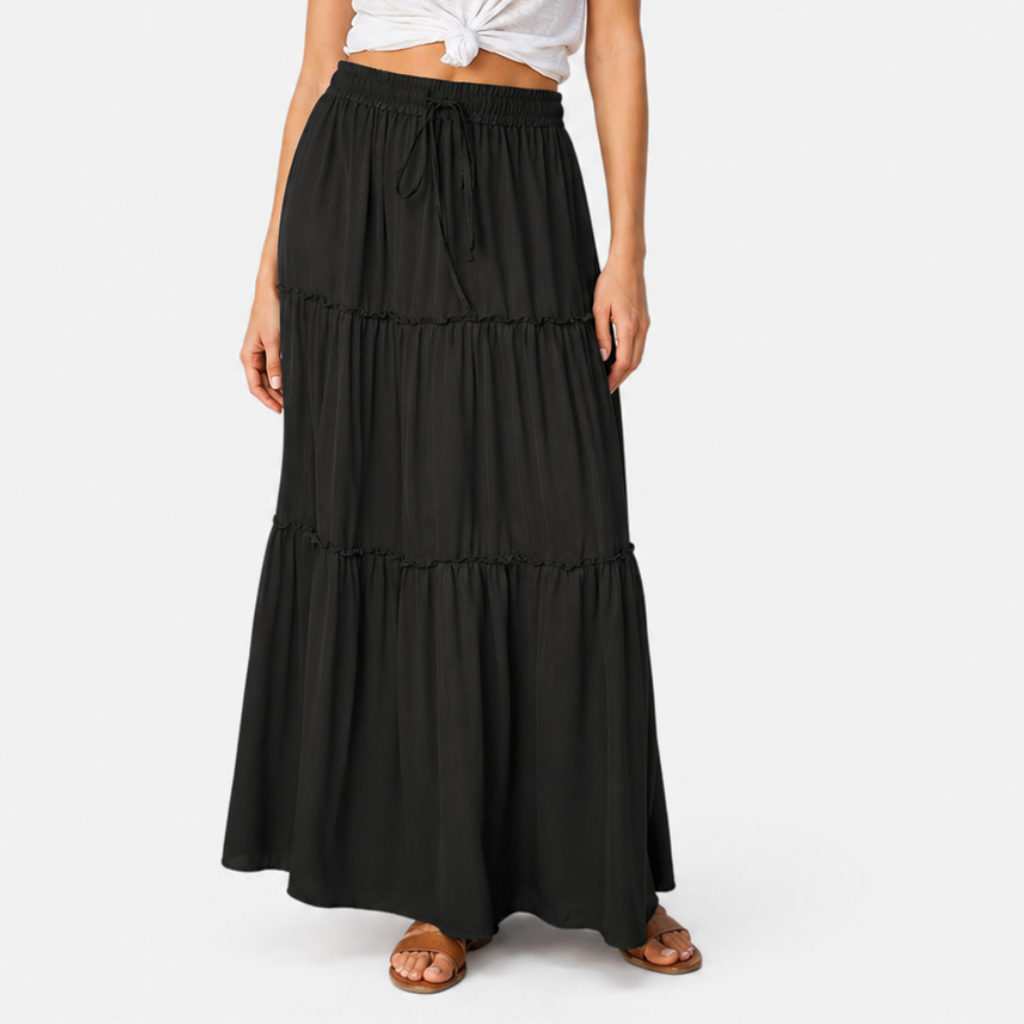 Lena | Women's Long Skirt – Flowy Style with Ruffles