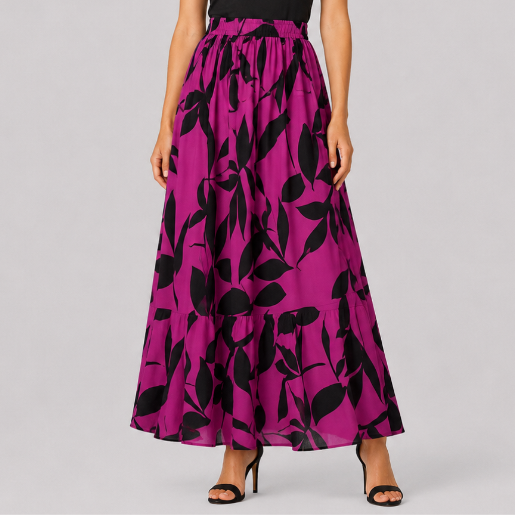 Nasha | Women's Long Skirt – Flowy Style with Bold Pattern