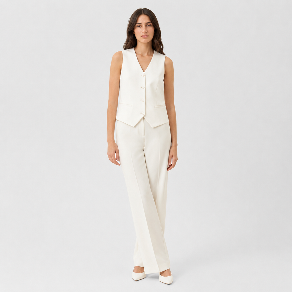 Richeza | Women's Elegant Vest – V-Neck Design with Button Closure