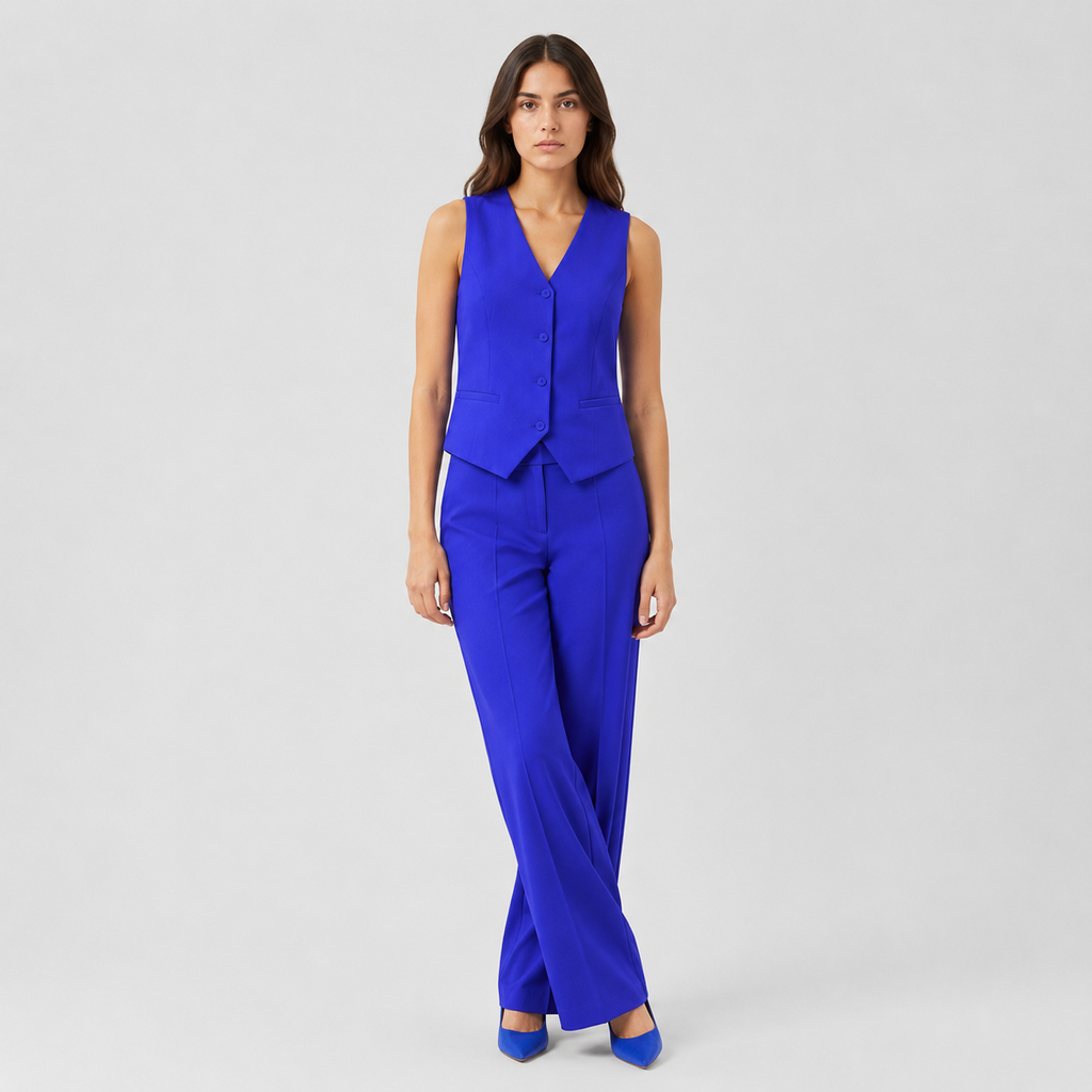 Richeza | Women's Elegant Vest – V-Neck Design with Button Closure