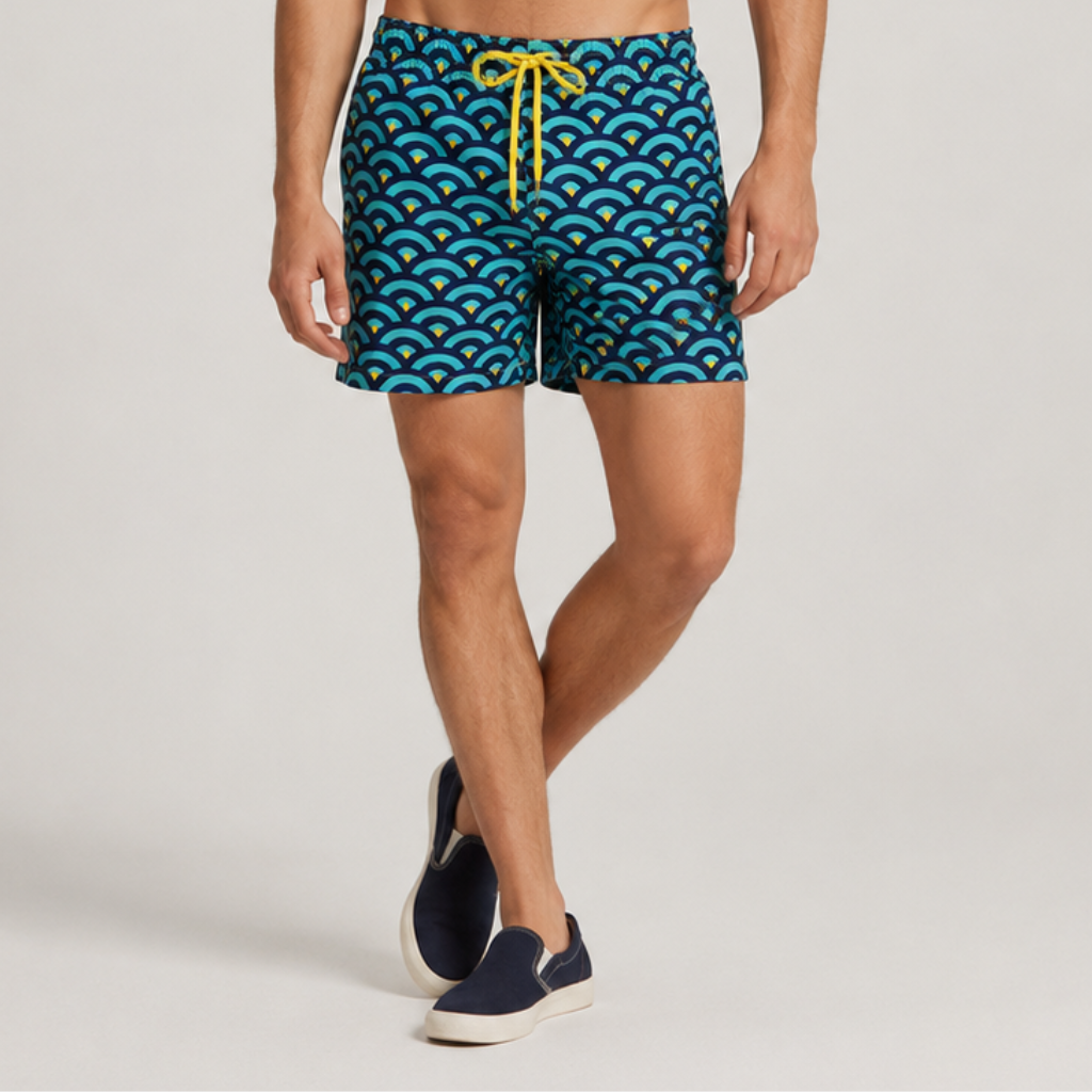 Kacper | Men's Swim Shorts – Quick-Drying with Summer Print