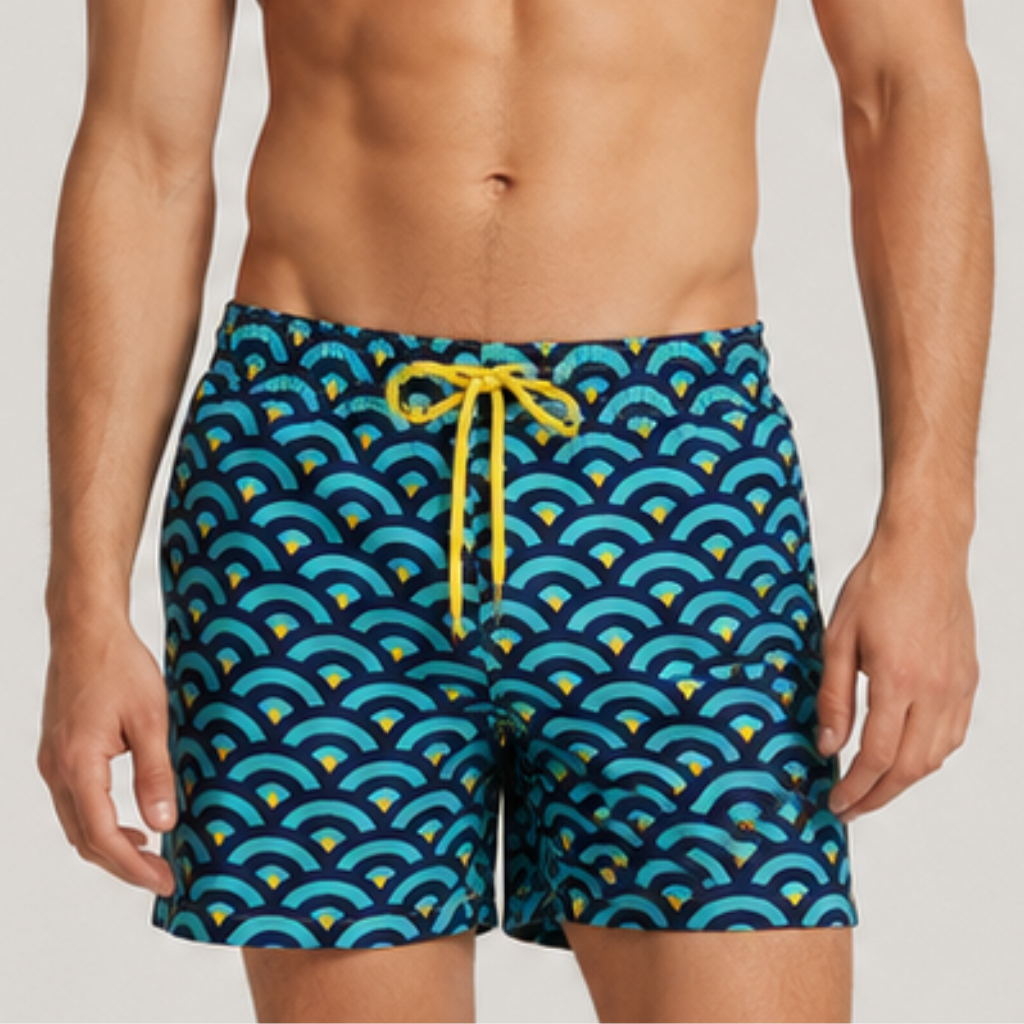 Kacper | Men's Swim Shorts – Quick-Drying with Summer Print