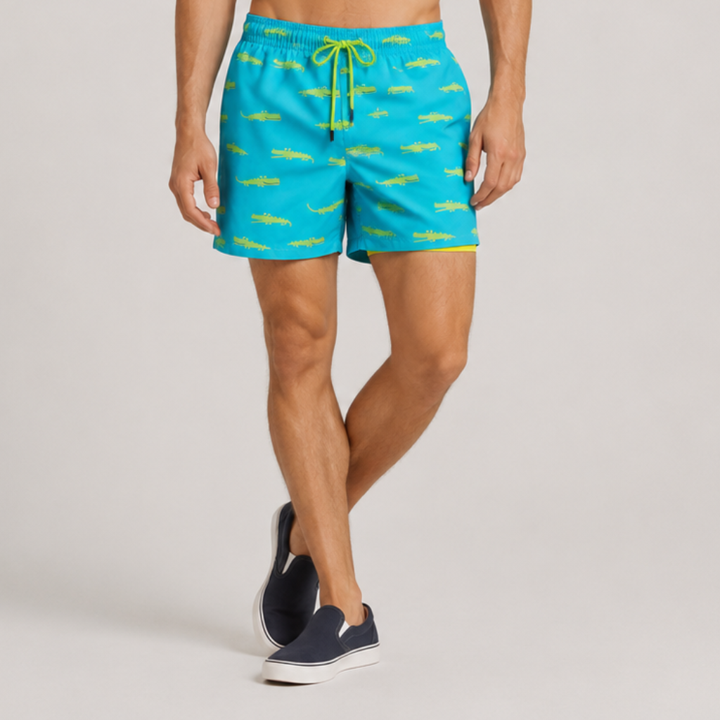 Kacper | Men's Swim Shorts – Quick-Drying with Summer Print